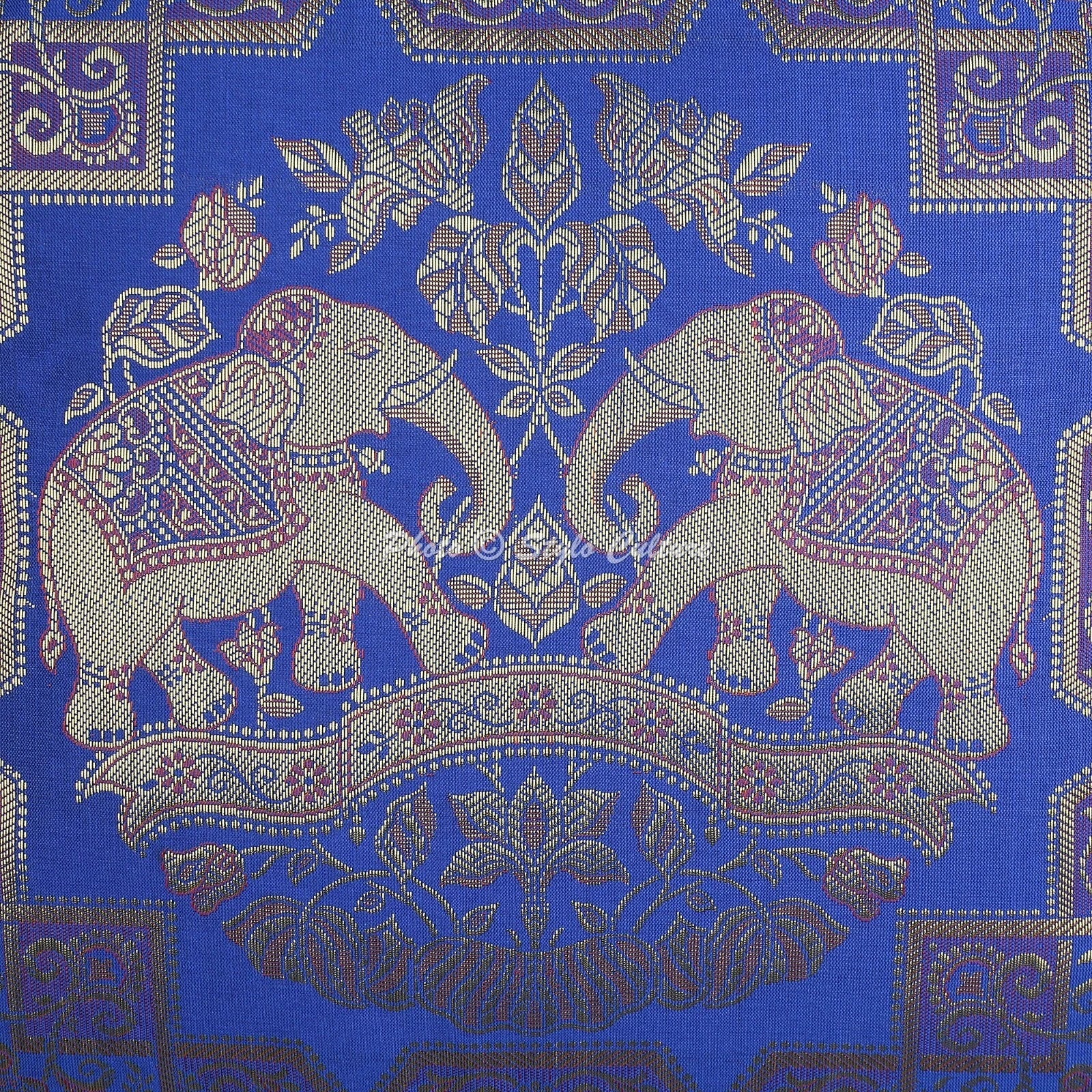Art Decor Floor Cushion Brocade Jacquard Elephant Hippie Gypsy Pillow Meditation