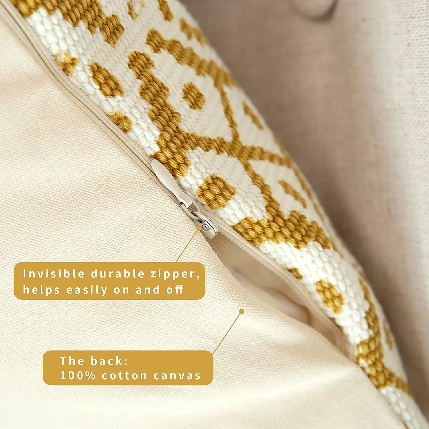 Boho Tufted Decorative Throw Pillow Covers for Couch Sofa - Modern Moroccan Pill