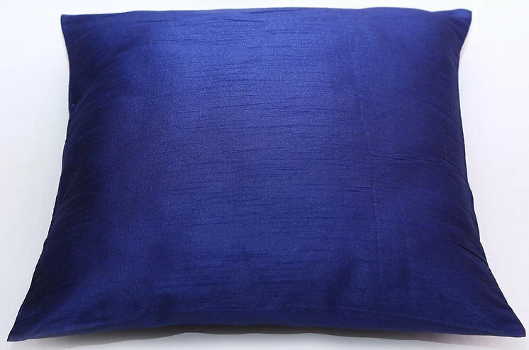 Ethnic 16 " Indian Decor Dupioni Brocade Silk Pillow/Cushion Throw Cover Blue
