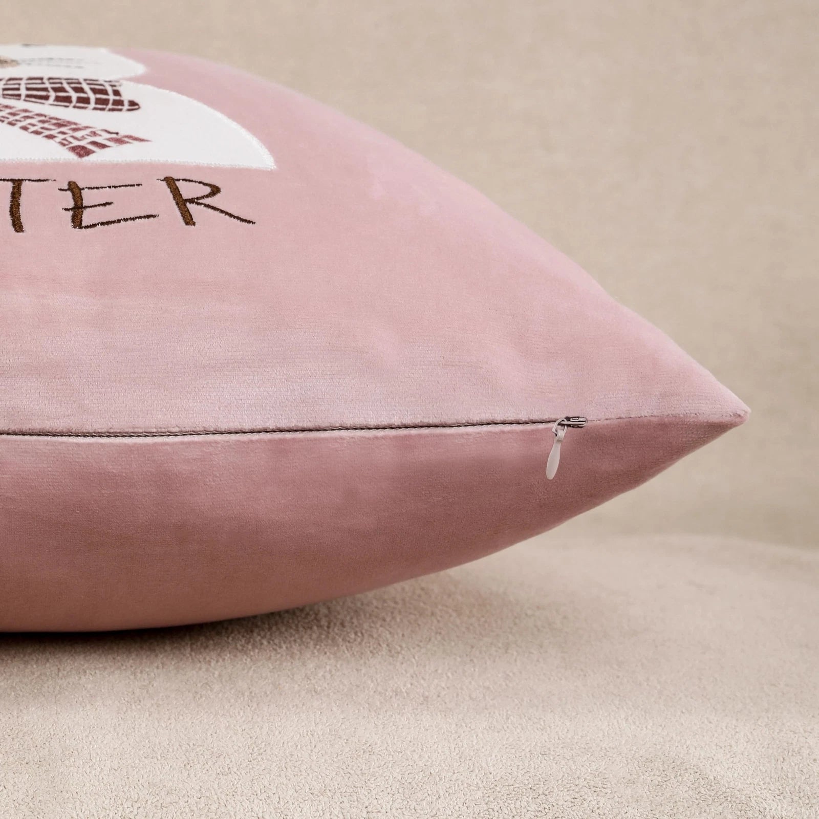 Happy Easter Pillow Covers 18X18 Inch Set of 2 Cute Bow Tie Bunny Easter Deco...