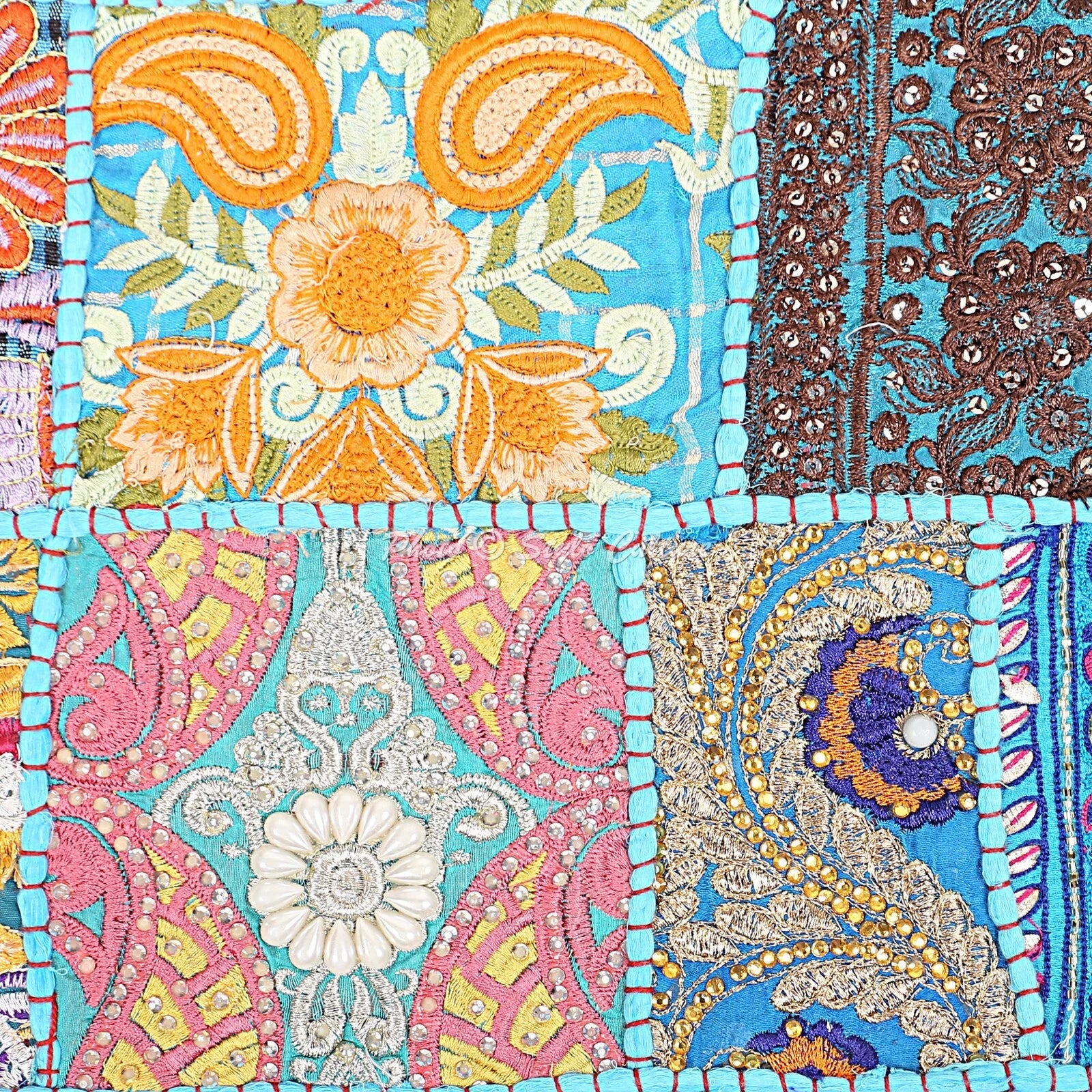 Art Decor Handmade Floor Cushion Vintage Bohemian Hippie Gypsy Pillow Meditation