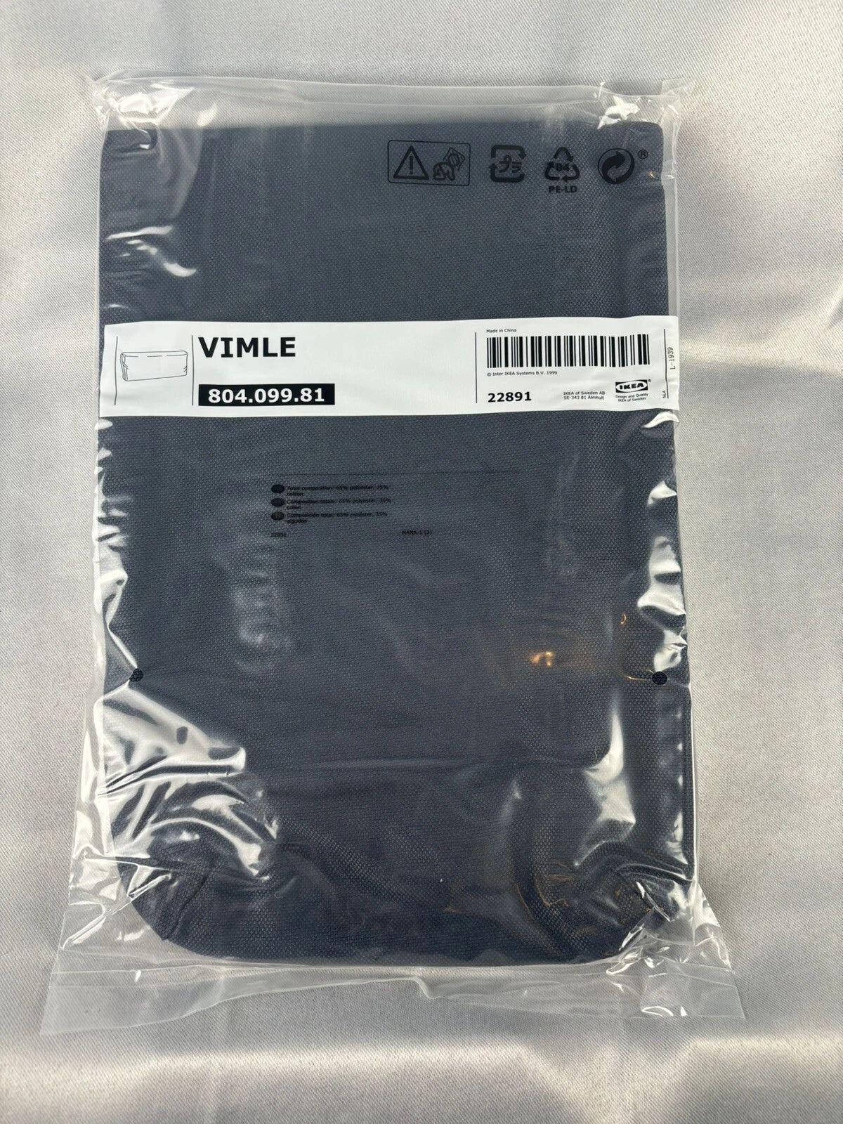 IKEA VIMLE Cover For Headrest Blue Navy 804.099.81 Sofa Cushion Pillow Cover