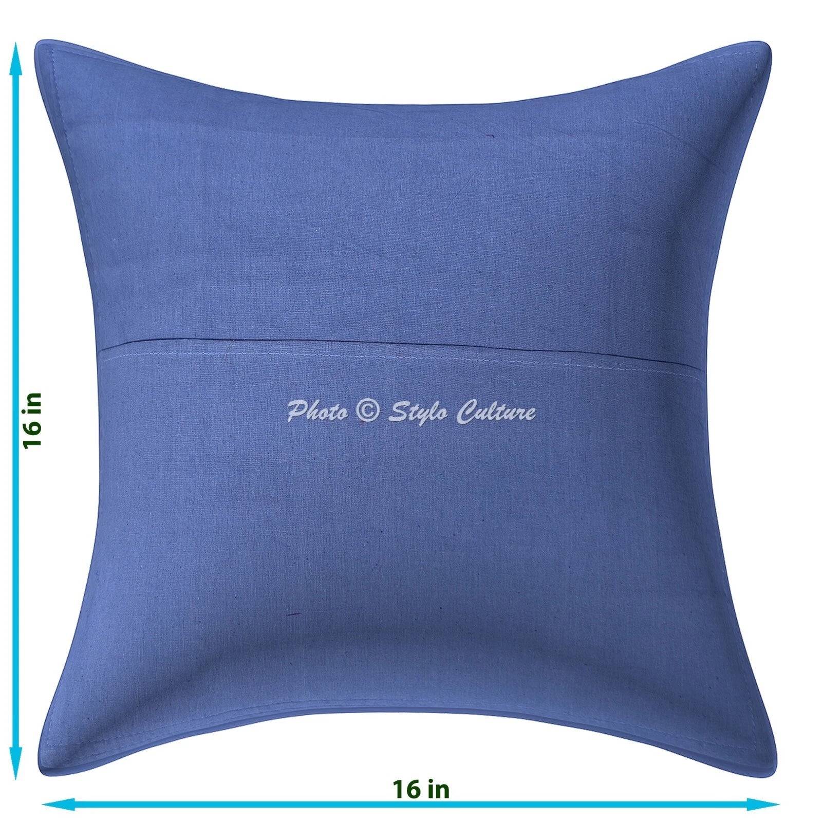 Gray Cushion Cover Vintage Gypsy Handmade Indian Tribal Ethnic Hippie Pillow