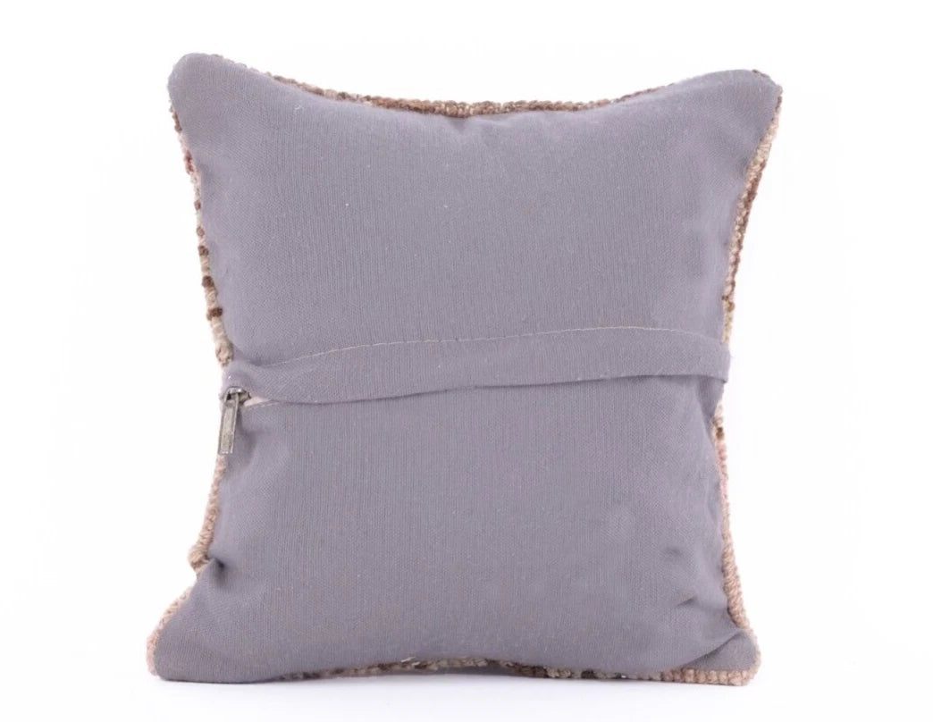 Handmade Kilim Wool Jute Cushion Cover 12x12 Hand-woven Pillowscase