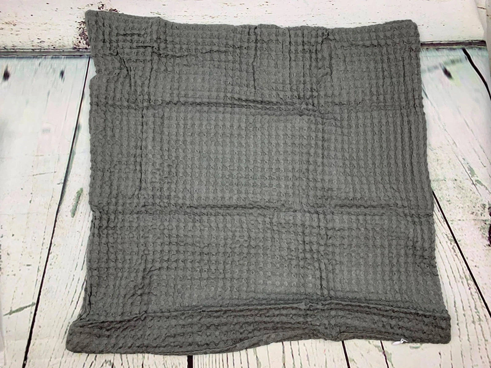 Cotton Waffle Weave Throw Pillow Cover 18 x 18in No Insert 2 Pack Square