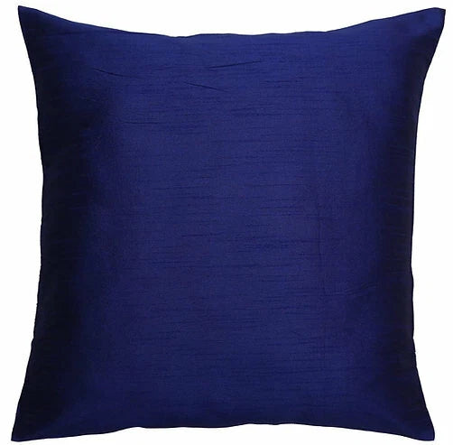 Ethnic 16 " Indian Decor Dupioni Brocade Silk Pillow/Cushion Throw Cover Blue
