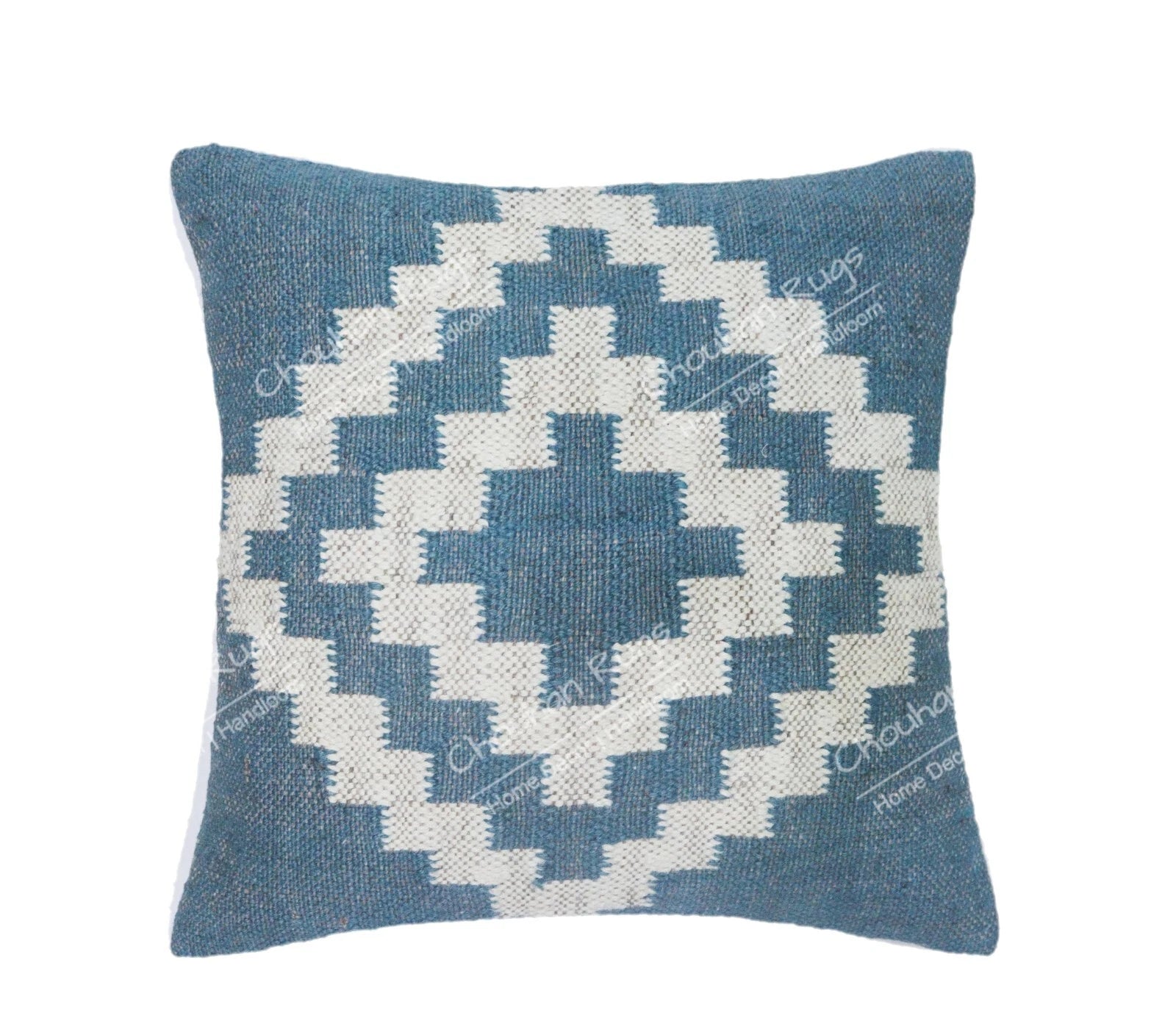 2 Set Boho Décor 18"x18" Kilim Cushion Cover Turkish Rug Pillow, Sofa Décor
