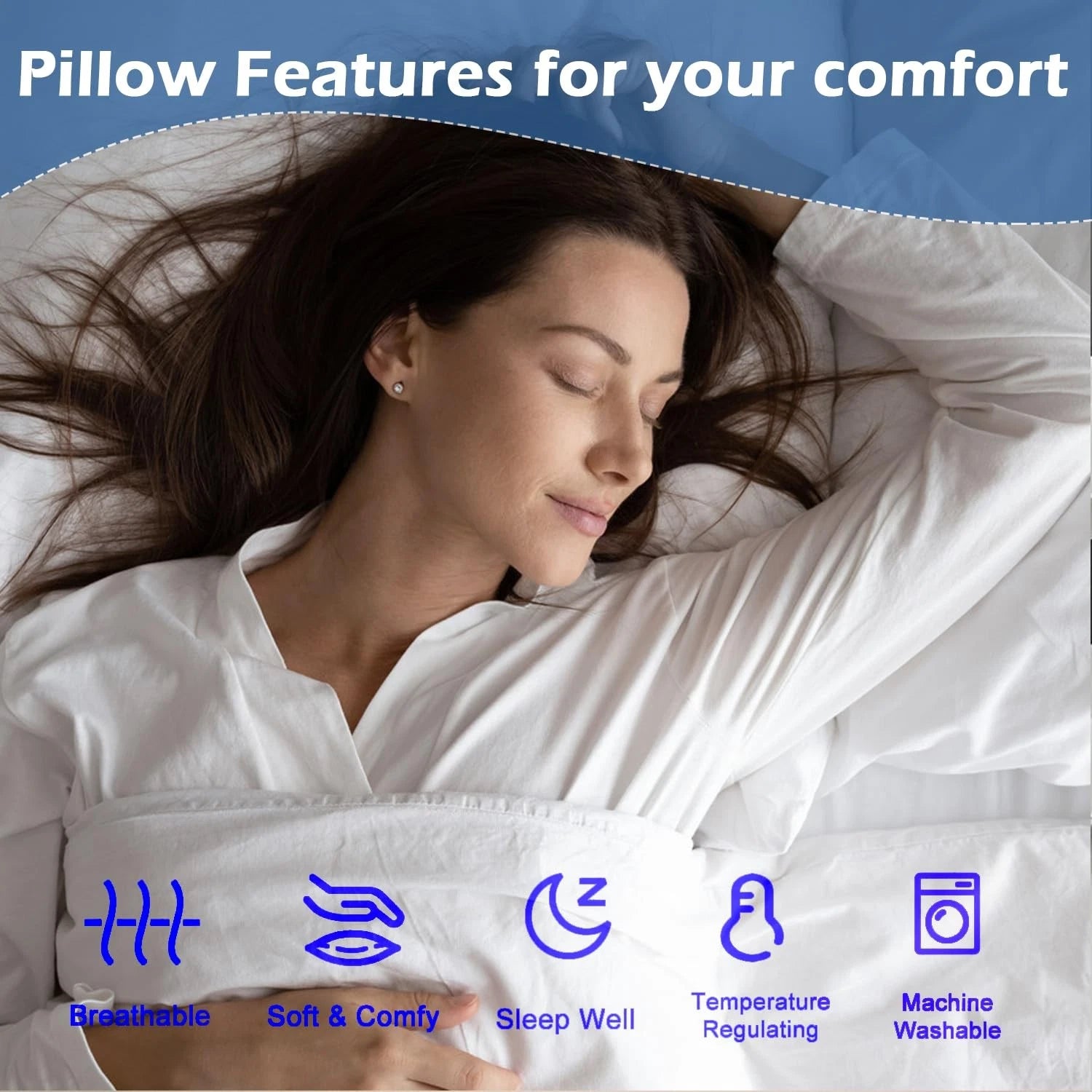 European Square Pillow Shams Set – White Solid Egyptian Cotton Envelope Closu...