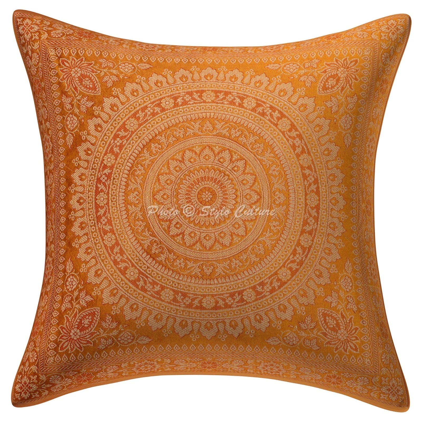 Art Decor Handmade Floor Cushion Brocade Jacquard Hippie Gypsy Pillow Meditation