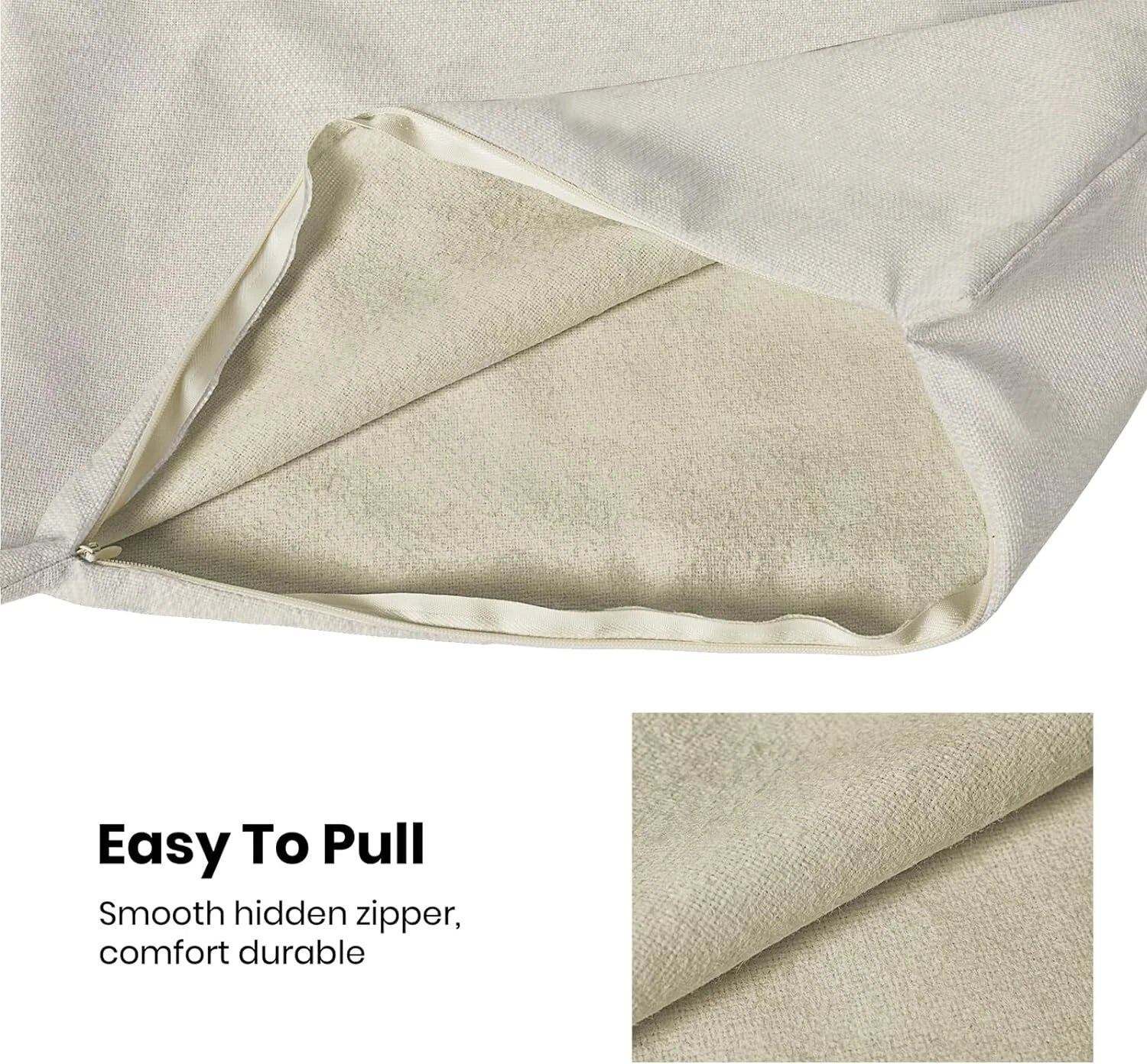 Christmas Pillow Covers (Set of 2): 18x18 Inch Green and Cream Trees with Star!