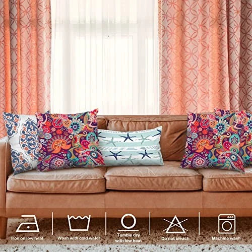 Bright Paisley Decorative Pillow 16" x 16" (Pack of 2) Ethnic Paisley 1 Multi a