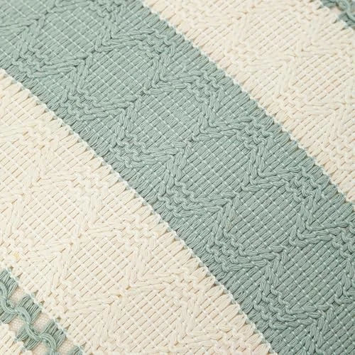 Boho Throw Pillow Covers Set of 2 Linen 18" x 18" (Pack of 2) 8-sage Green