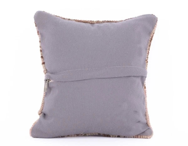 Handmade Kilim Wool Jute Cushion Cover 12x12 Hand-woven Pillowscase