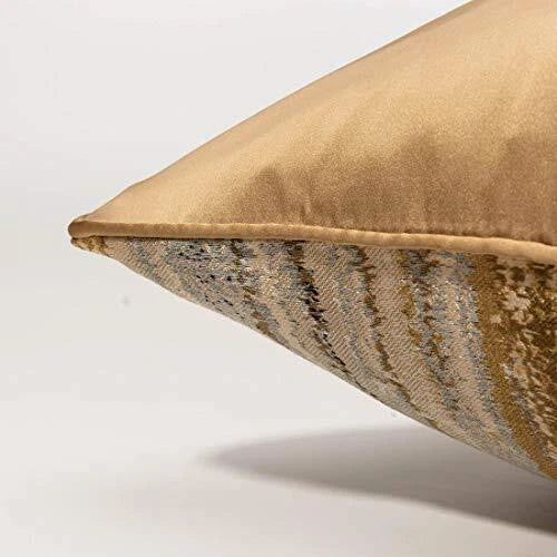 Decorative Luxurious Throw Pillow Covers Square 18" x 18" (Pack of 1) Gold