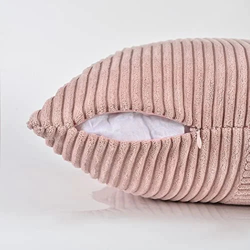 Lumbar Decorative Throw Pillow Covers 12x20 Inch for 20" x 12" Blush Pink