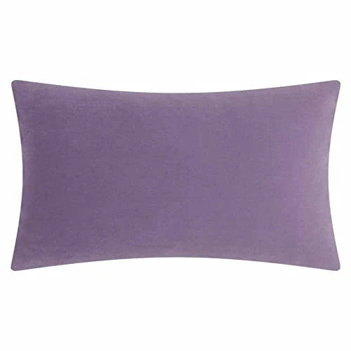 Flower Throw Pillow Covers Aesthetic Decorative Velvet Floral Accent Purple
