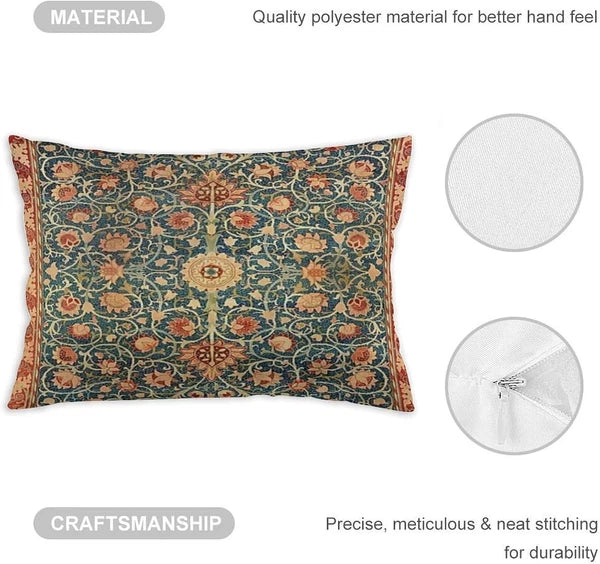 Holland Park William Morris Throw Pillow Covers 12X20 Inch Aesthetic Pillow Velv