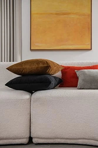 Decorative Pillow Covers 18x18: 2 Pack Cozy Soft 18" x 18" (Pack of 2) Black