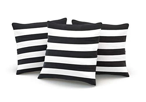 Home Decoration Pillowcase Cover Black and White Stripe Outdoor Custom Pillow