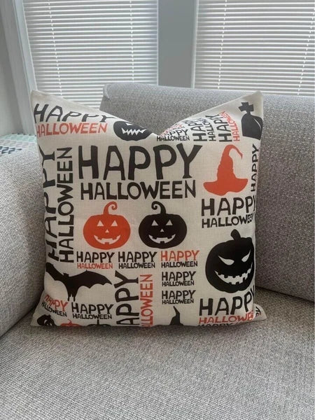 Halloween Pillow Covers 18x18 Inch Set of 4 Fall Throw Pillowcases Double Sided