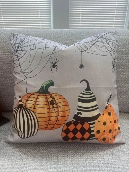 Halloween Pillow Covers 18x18 Inch Set of 4 Fall Throw Pillowcases Double Sided