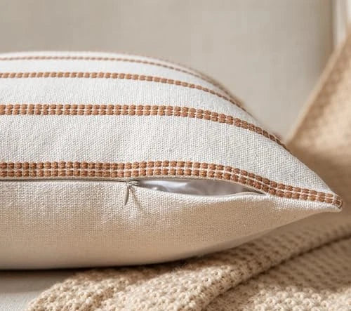 Boho Throw Pillow Covers 12x20 Set of 2 Soft 12" x 20" (Pack of 2) Light Brown