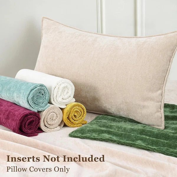 decorUhome Couch Throw Pillow 18" x (Pack of 2), Natural Beige