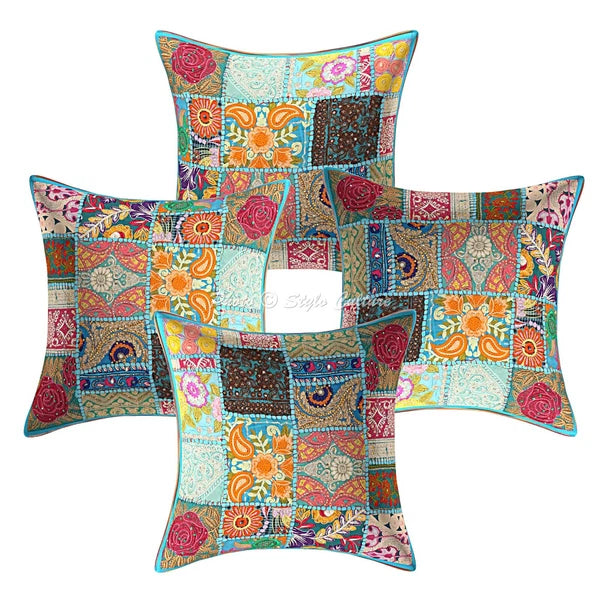 Art Decor Handmade Floor Cushion Vintage Bohemian Hippie Gypsy Pillow Meditation