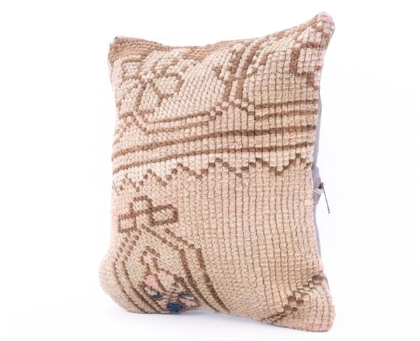 Handmade Kilim Wool Jute Cushion Cover 12x12 Hand-woven Pillowscase
