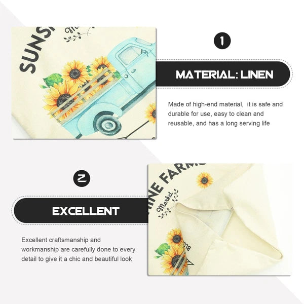 3 Pcs Throw Pillow Case Sunflower Cushion Pillows for Sofa Pillowcase