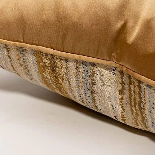 Decorative Luxurious Throw Pillow Covers Square 18" x 18" (Pack of 1) Gold