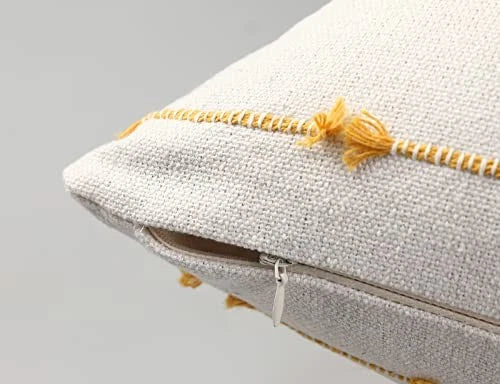 Extra Long Body Pillow case 12 x 48 Inch,Striped 48" x 12" (Pack of 1) Yellow