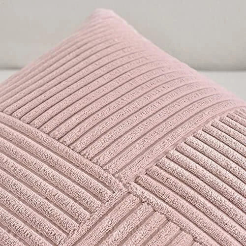 Lumbar Decorative Throw Pillow Covers 12x20 Inch for 20" x 12" Blush Pink