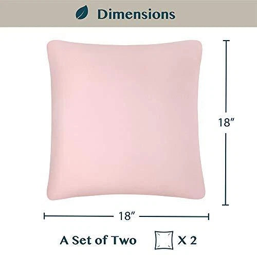 Light Pink Throw Pillow Covers 18x18 Set of 18x18 Inch (Pack of 2) Blush Pink