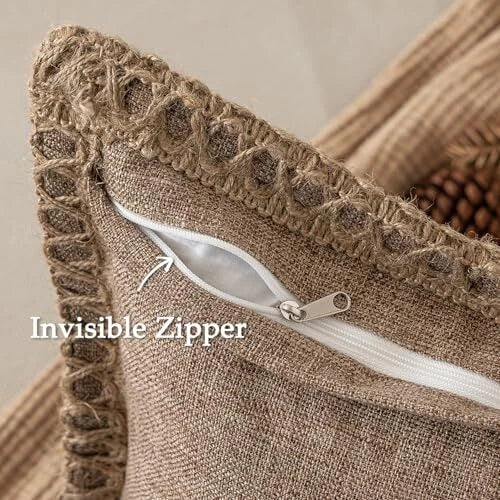 DecorativeThrow Pillow Covers 18x18 Pack of 2 18" x 18" (Pack of 2) Brown