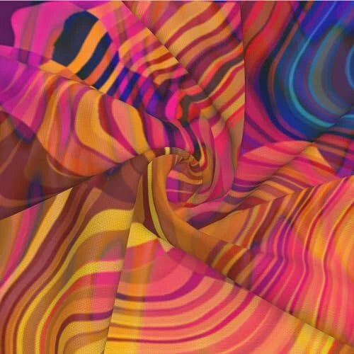 Colorful Abstract Pillow Covers 18 x 18 Set 18" x 18" (Pack of 2) Chaotic Waves