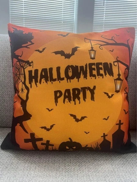 Halloween Pillow Covers 18x18 Inch Set of 4 Fall Throw Pillowcases Double Sided