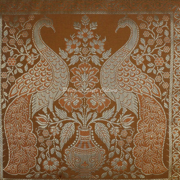 Art Decor Floor Cushion Brocade Jacquard Peacock Hippie Gypsy Pillow Meditation