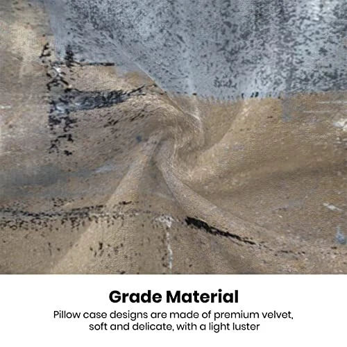 Beige Pillow Covers 16x16 Set of 2, 16" x 16" (Pack of 1) Beige Grey Abstract