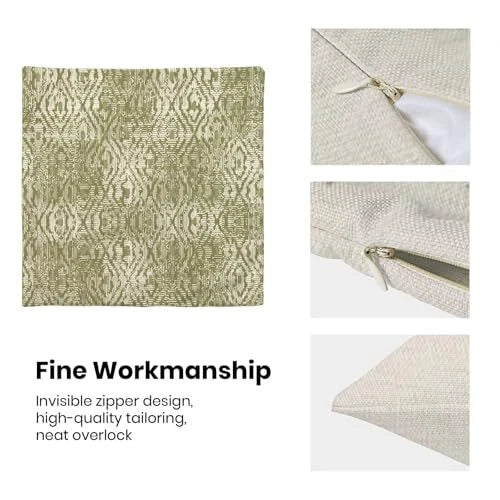 Boho Pillow Covers 18x18 Inch Set of 2, Vintage 18" x 18" (Pack of 2) Green