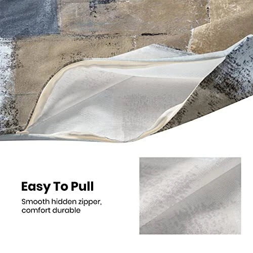 Beige Pillow Covers 18x18 Set of 2, 18" x 18" (Pack of 2) Beige Grey Abstract