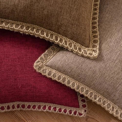 DecorativeThrow Pillow Covers 18x18 Pack of 2 18" x 18" (Pack of 2) Brown