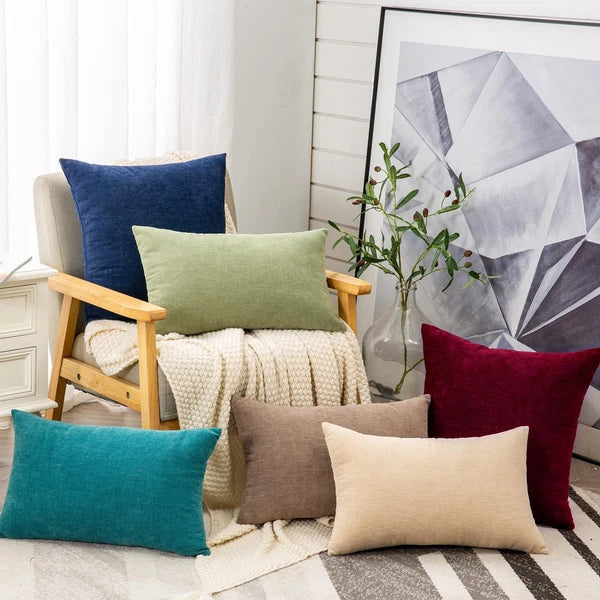 GAWAMAY Lumbar Support Pillow Decorative Rectangle Throw Pillow Covers 12"x20...