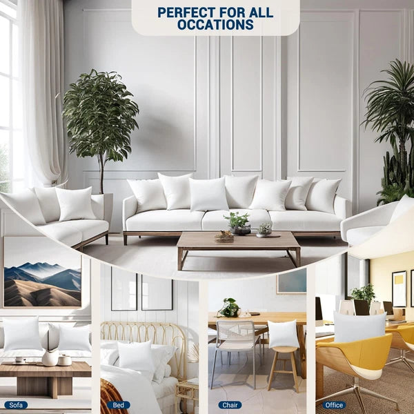 20x20 Pillows Inserts Set of 2, Machine Washable Throw Pillow Inserts with So...