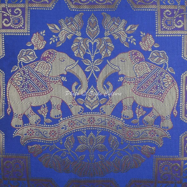 Art Decor Floor Cushion Brocade Jacquard Elephant Hippie Gypsy Pillow Meditation