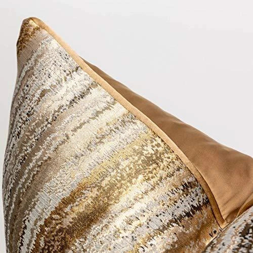 Decorative Luxurious Throw Pillow Covers Square 18" x 18" (Pack of 1) Gold