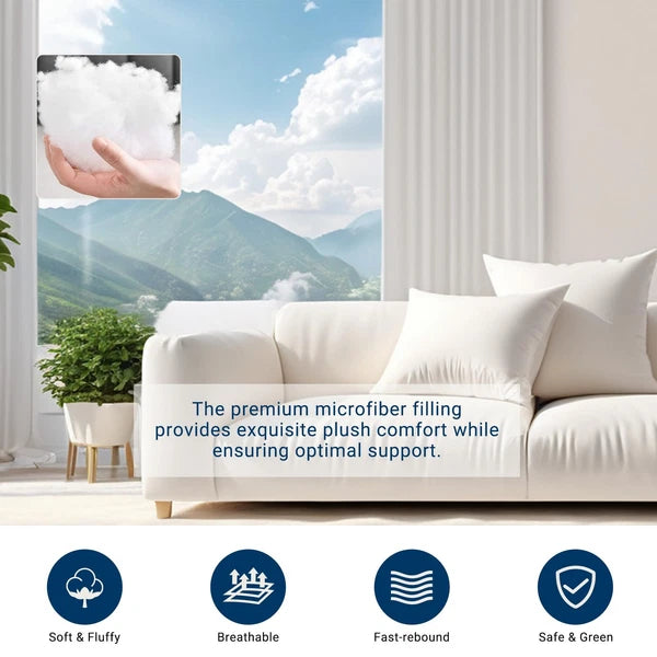 20x20 Pillows Inserts Set of 2, Machine Washable Throw Pillow Inserts with So...