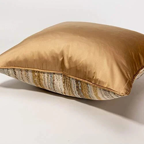 Decorative Luxurious Throw Pillow Covers Square 18" x 18" (Pack of 1) Gold