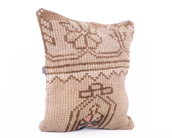 Handmade Kilim Wool Jute Cushion Cover 12x12 Hand-woven Pillowscase