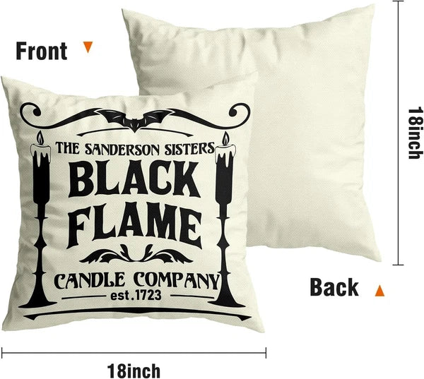 Halloween Decor Pillow Covers 18x18 Set of 4 Halloween Decorations Hocus Pocu...